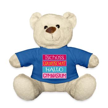 TSCHÜSS GRUNDSCHULE HALLO GYMNASIUM SCHULWECHSEL - Teddy - Königsblau - Vorne