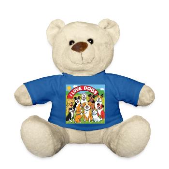 Ich liebe Hunde Cartoon-Gruppe - Teddy - Königsblau - Vorne