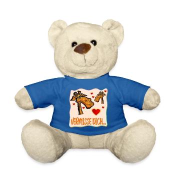 ABSCHIEDSSPRÜCHE VERMISSE DICH GIRAFFE - Teddy - Königsblau - Vorne
