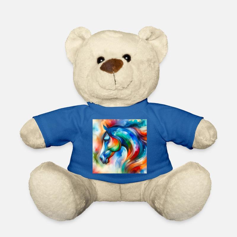 Pferdeportrait abstrakt - Teddy - Königsblau