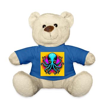 Octopus - Teddy Bear - royal blue - Front