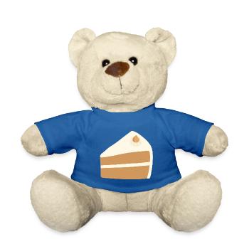 Conception de tranche de gâteau aux noix - Nounours - bleu roi - Devant