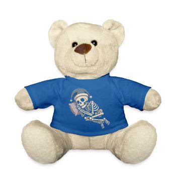Squelette avec chapeau de Père Noël - Nounours - bleu roi - Devant