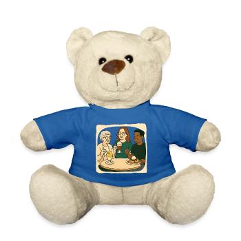 Oma Karin - im Eis Cafe - Teddy Bear - royal blue - Front