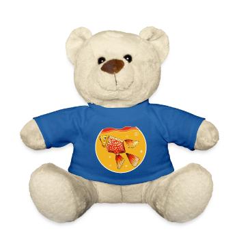 Goldfish in a jar - Teddy Bear - royal blue - Front