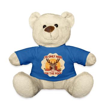 Cerf affamé: ici que pour la bouffe - Nounours - bleu roi - Devant