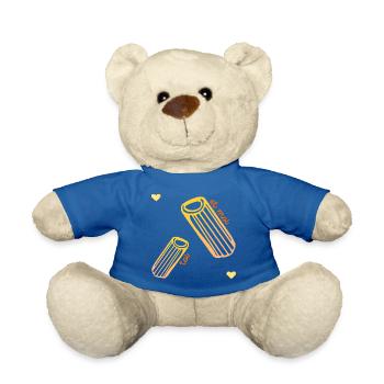 Pasta Relationship Love - Teddy Bear - royal blue - Front