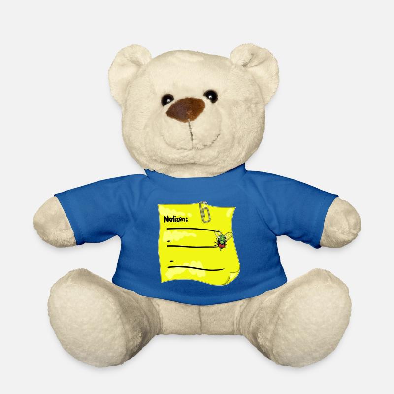 Bloc-notes jaune – Trombone & faux nœud papillon - Nounours - bleu roi