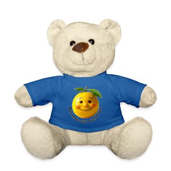 Lemon with sweet smile - Teddy Bear - royal blue - Front