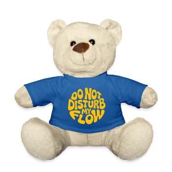 do not disturb my flow yellow branded - Teddy Bear - royal blue - Front
