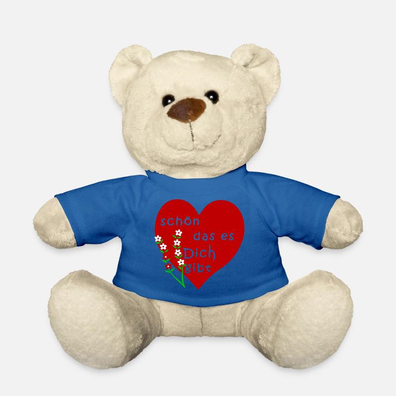 Schön, dass es Dich gibt - Teddy - Königsblau