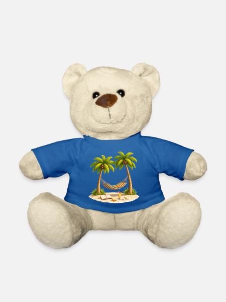 Hängematte zwischen Palmen am Strand - Teddy - Königsblau