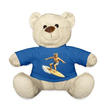 Surfer on wave in summer - Teddy Bear - royal blue - Front