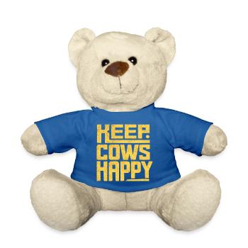 Keep Cows Happy – Geschenk für Landwirte - Teddy - Königsblau - Vorne