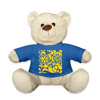 Chemise à motif citron esthétique mignonne fruit d’été - Nounours - bleu roi - Devant
