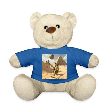 Adventurous Rat in Egypt - Teddy Bear - royal blue - Front