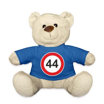 44 forty-four birthday speed limit - Teddy Bear - royal blue - Front