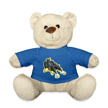 The Warrior's Rest - Teddy Bear - royal blue - Front
