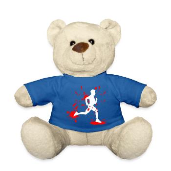 Mud Run Man – Splash Runner - Teddy Bear - royal blue - Front