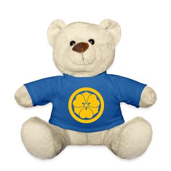 Orientalisch Gelb Blau Sakai Japan Mon Kunst - Teddy - Königsblau - Vorne