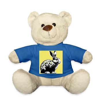 rabbit - Teddy Bear - royal blue - Front
