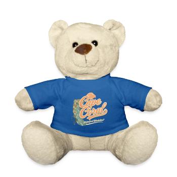 Cape Coral Waterfront Retro Vintage Design - Teddy Bear - royal blue - Front