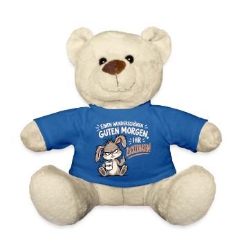 Morgenmuffel Hase - Teddy - Königsblau - Vorne