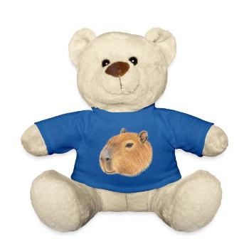 Capybara-Kopfporträt von Cabiai - Teddy - Königsblau - Vorne