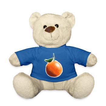 Saftige Orange – Ästhetische Frucht Illustration - Teddy - Königsblau - Vorne