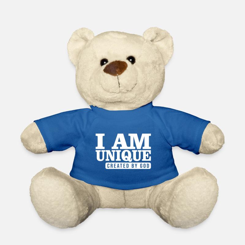 Je suis unique - Nounours - bleu roi