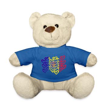 Andorra heart flag - Teddy Bear - royal blue - Front