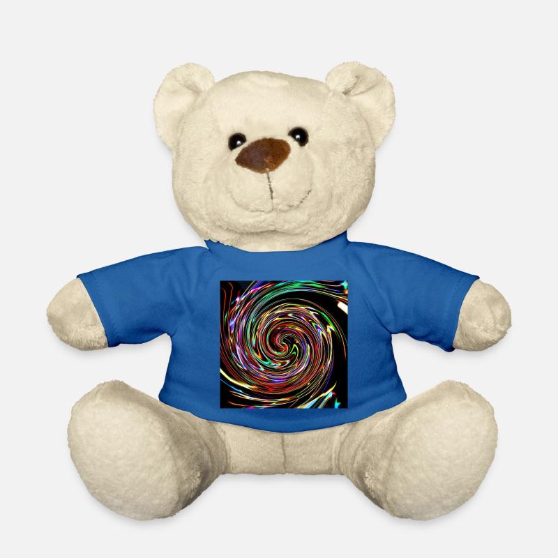Neon spirals, neon spirals - Teddy Bear - royal blue