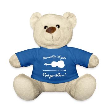 Mir reichts, ich gehe Geige üben! - Teddy - Königsblau - Vorne