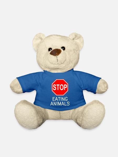 Stop Eating Animals Geschenkidee für Vegetarier 87 - Teddy - Königsblau