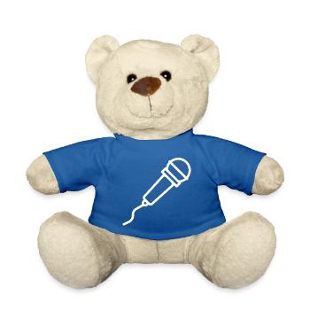 microphone - Teddy Bear - royal blue - Front