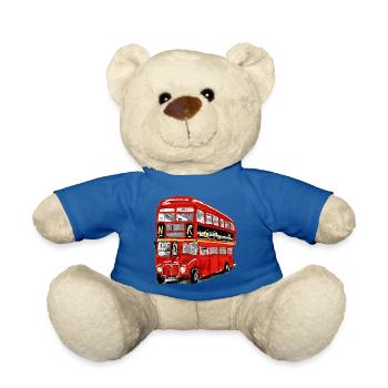 Stop the bus ! - Teddy Bear - royal blue - Front