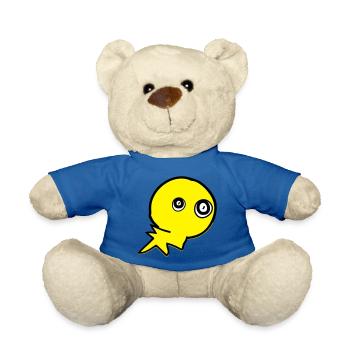 cute monster character - Teddy Bear - royal blue - Front