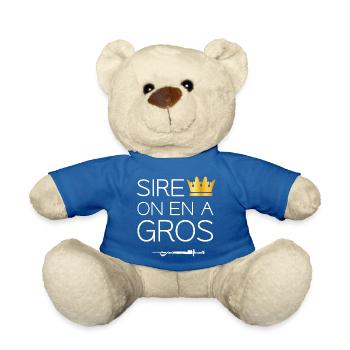 Citation Perceval et Karadoc - Sire on en a gros - Nounours - bleu roi - Devant