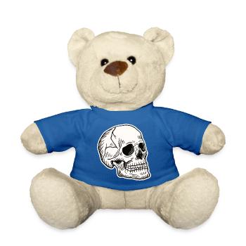 Skull Skeleton Skull Horror Cadeau d’Halloween - Nounours - bleu roi - Devant