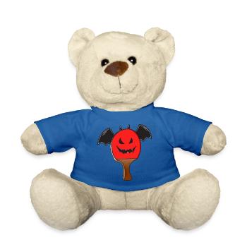 Table Tennis Halloween Bat Wings - Teddy Bear - royal blue - Front
