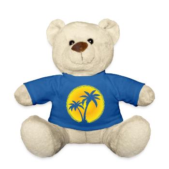 Sun Palm - Teddy Bear - royal blue - Front