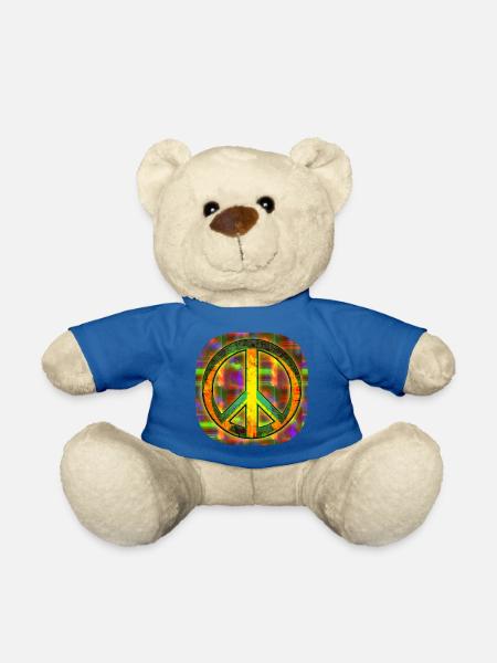 Peace [Zeichen] - Teddy - Königsblau