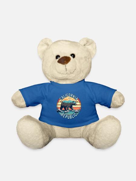California Republic Retro - Teddy Bear - royal blue