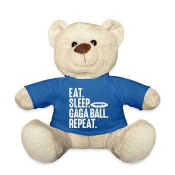 Eat. Sleep. Gaga Ball. Repeat. Dodgeball Gagaball - Teddy Bear - royal blue - Front