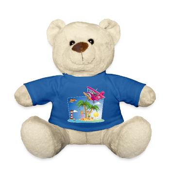 Cheerful and colorful summer illustration. - Teddy Bear - royal blue - Front