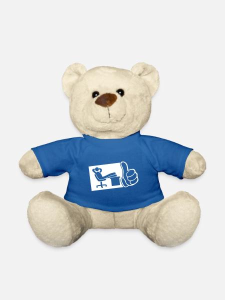 arbeiten büro chillen daumen - Teddy - Königsblau