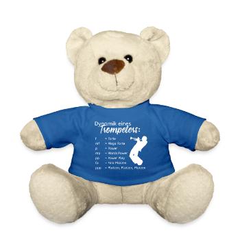 Dynamik eines Trompeters - Trompetenliebe Musiker - Teddy - Königsblau - Vorne