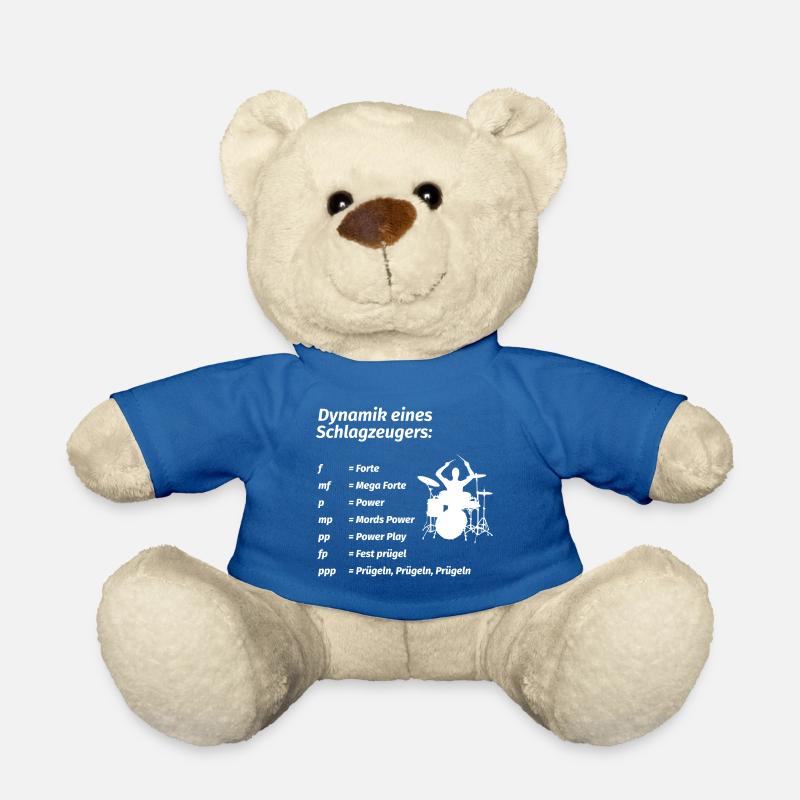 Dynamik eines Schlagzeugers Schlagzeug Drummer - Teddy - Königsblau