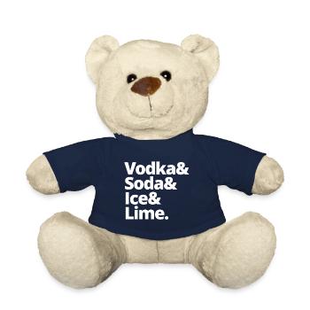 Vodka soda ice lime - Teddy Bear - french navy - Front