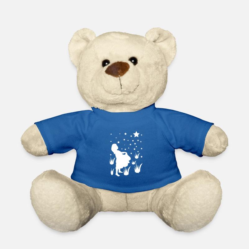 Sterntaler Silhouette weiß - Teddy - Königsblau